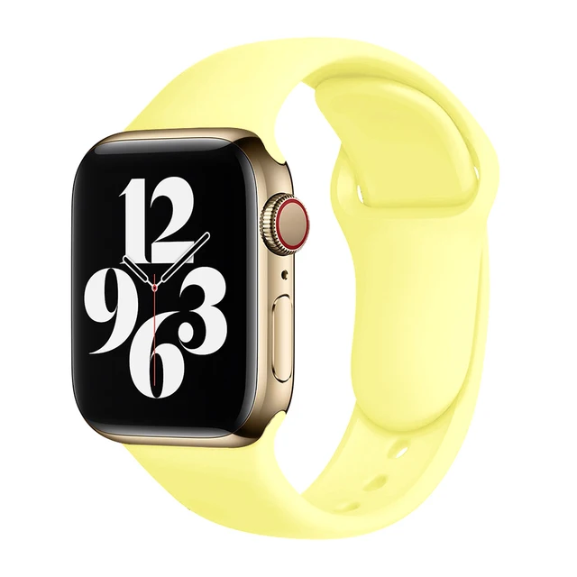 Soft Silicone Sport Band for Apple Watch SE 7 Series 44MM 40MM rubber Watchband Strap on smart iWatch 654321 42MM 38MM bracelet 44t