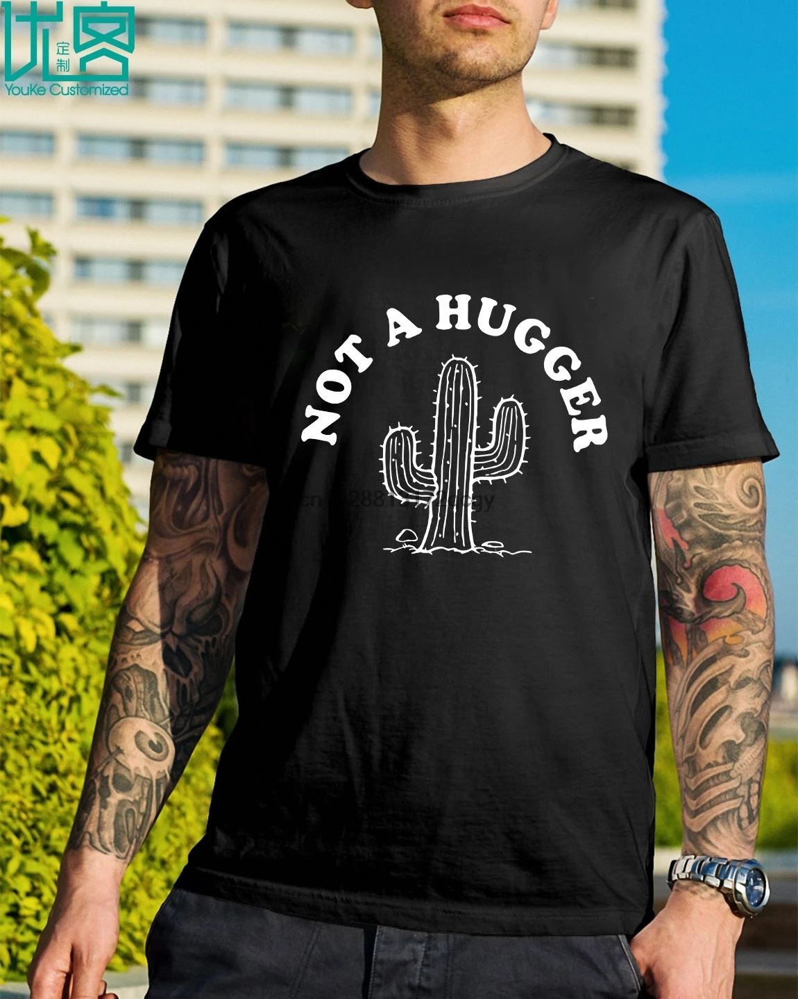 Бренд кактус не Hugger футболка 2019 Летняя мужская с коротким рукавом | Мужская