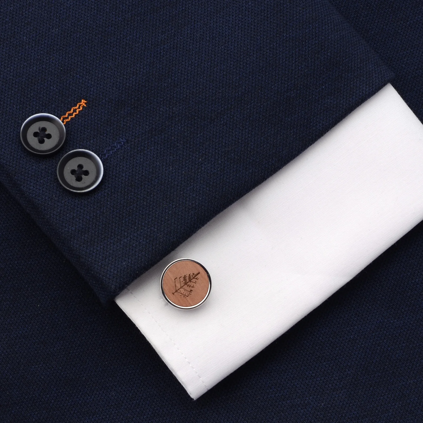 

Round Leaf Star Wooden French Cufflinks Mens Jewelry Men's Shirt Business Decoration Cuff Links Buttons Wedding Men Accessories