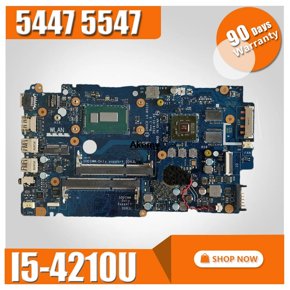 

Akemy 056DXP 56DXP LA-B012P for Dell Inspiron 5447 5547 laptop motherboard I5-4210U DDR3L tested