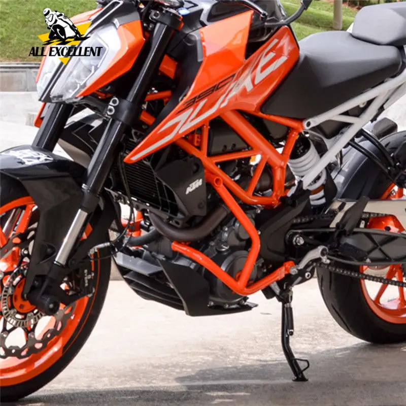 Нижняя Краш Бар Бампер бак защита рамка Защита для KTM DUKE 250 DUKE-390- GZKX сталь оранжевый цвет