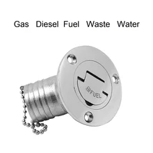 

45 Degree Stainless Steel 316 Deck Filler Cap GAS DIESEL FUEL WASTE WATER 38mm 50mm Marine Boat Yacht Hardware Deck Filler