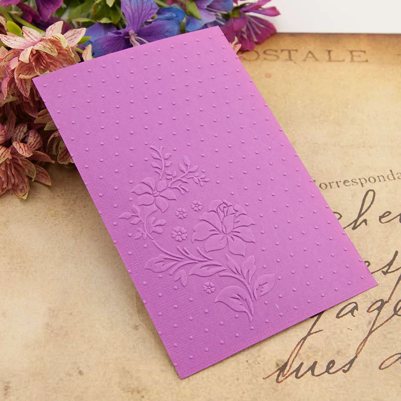 Flower Leaves Dot Embossing Folder 02