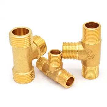 

Brass Pipe fitting Male-Female Thread conversion connect 1/8" 1/4" 3/8" 1/2" BSP Tee Type copper water oil gas adapter CZYC