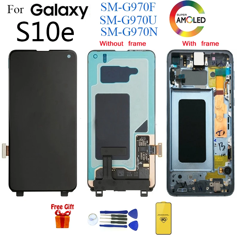 Для samsung Galaxy S10 e lcd G970F/DS G970U G970W SM-G9700 дисплей с рамкой сенсорный экран дигитайзер для samsung S10e lcd
