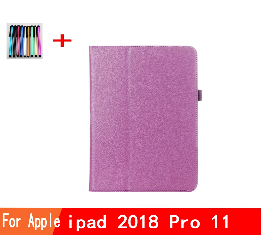 Для Apple Ipad 9,7 Air 1/Air 2 1 2 3 4 Чехол Флип личи из искусственной кожи чехол для Ipad Mini 1/2/3/4 Pro 11 подставка держатель Чехол-книжка - Цвет: for 2018 pro 11