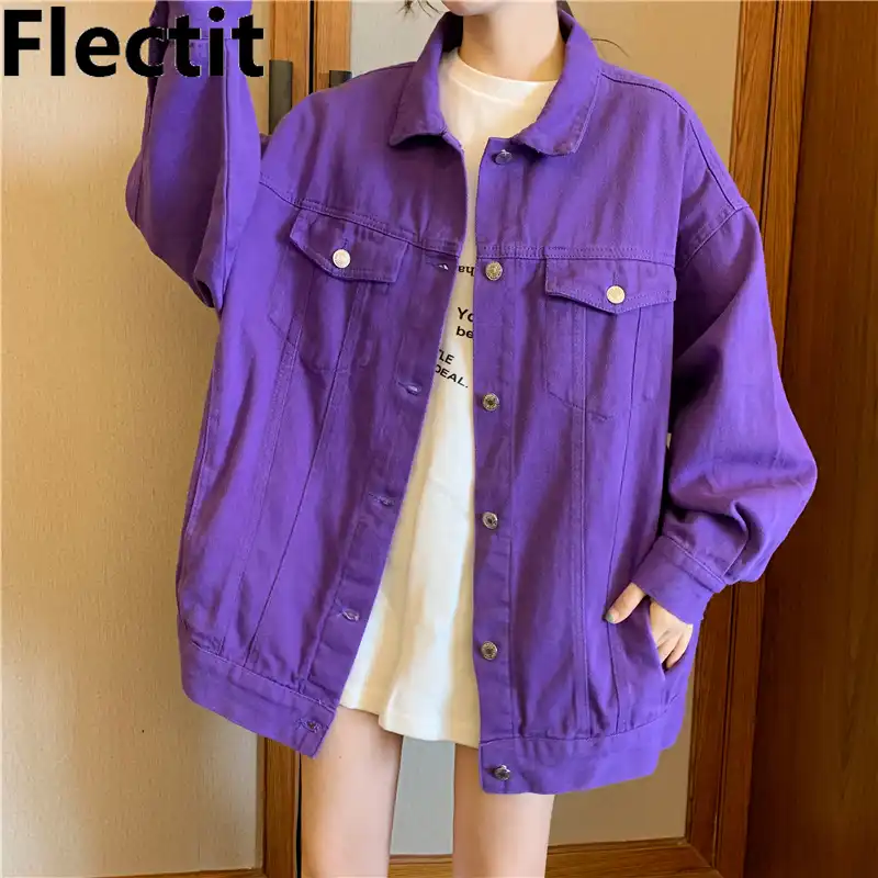 denim purple jacket