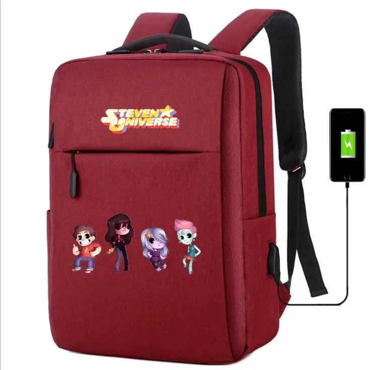 Steven Universe canvas Backpack usb charging School Bags Meliodas Dragon printing shoulder bag Laptop travel bag rucksack