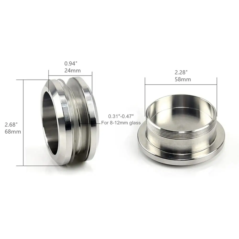 HD02-68MM 304 Матовая нержавеющая сталь ванная комната стеклянная дверь круглые ручки - Цвет: HD02-68MM