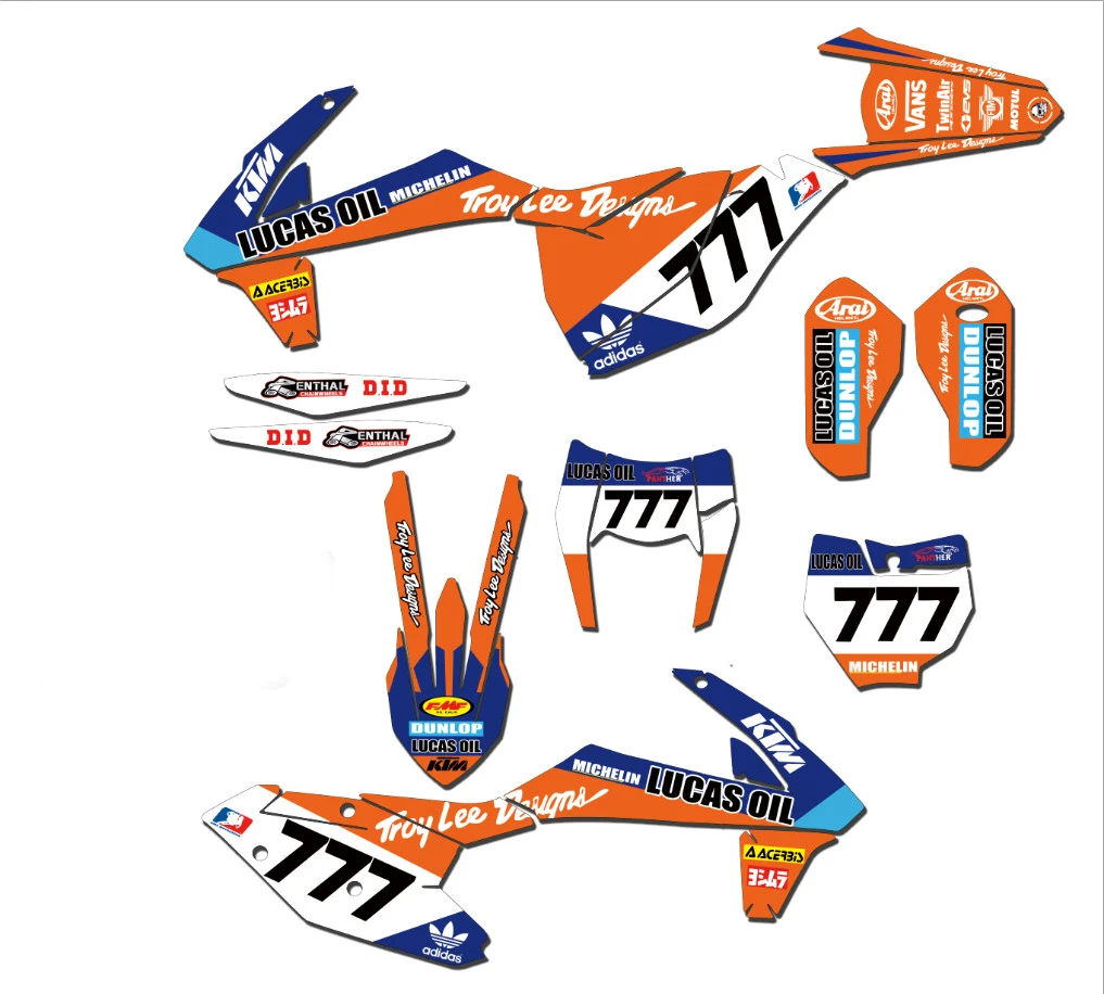 Мотокросс полный набор графические наклейки для KTM XC EXC XCF SX SXF для KTM 125 250 300 350 400 450 500
