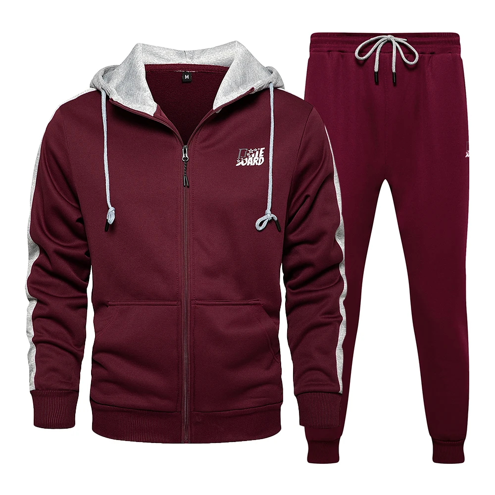 Mens Tracksuits Clothing Outfits Jogging-Suit Sports-Wear Winter New Autumn Gym 2pcs-Set