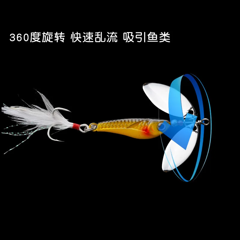 Lure Rotating Blades Lead Fish Sequin Rotating Lure Iron Plate Snakehead Rod Topmouth Culter Bass Lure Iron Plate