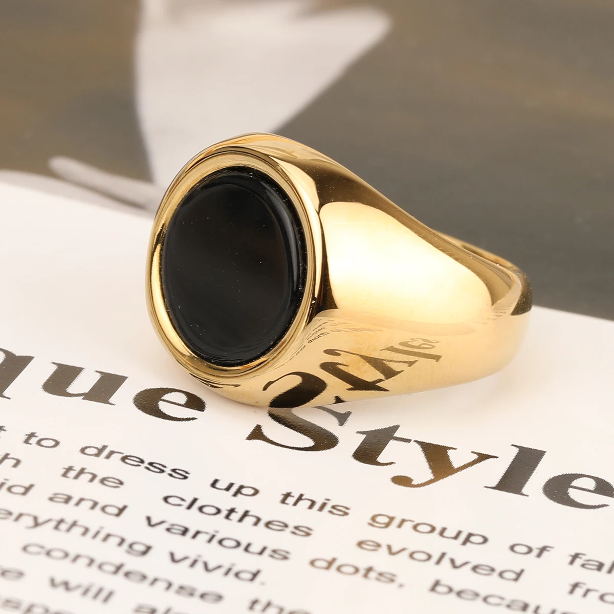 Stainless Steel Men Rings Fashion Gold Silver Color
