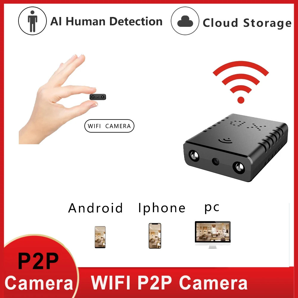 Мини Wifi камера IR Cut Cloud Storage IP/камера AP Camera AI обнаружения человека Удаленная
