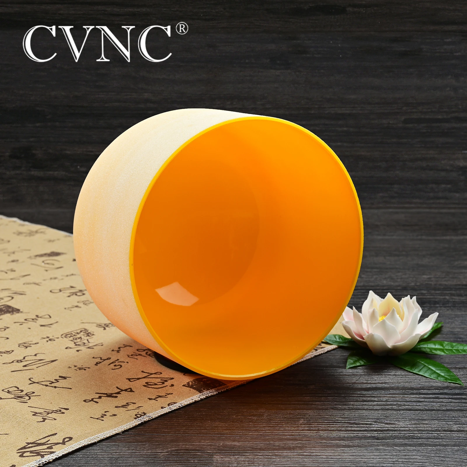 CVNC 8 дюймов E Солнечный плексор 440 Гц 432 Гц желтый Чакра кварцевый кристалл поющая чаша