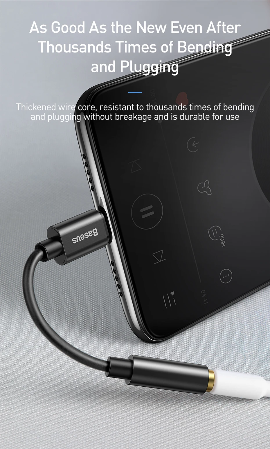 Baseus usb type C до 3,5 мм Aux адаптер USBC до 3,5 мм наушники аудио адаптер для huawei Xiaomi OnePlus type-C 3,5 Jack OTG кабель