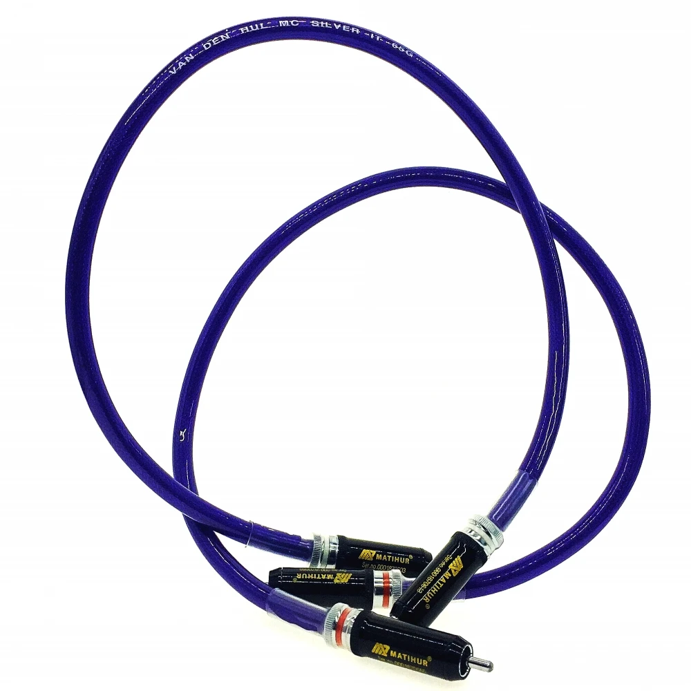 Hi Fi VAN DEN HUL MC SILVER IT 65G RCA штекер DIY Соединительный аудио кабель на заказ|Кабели VGA| |