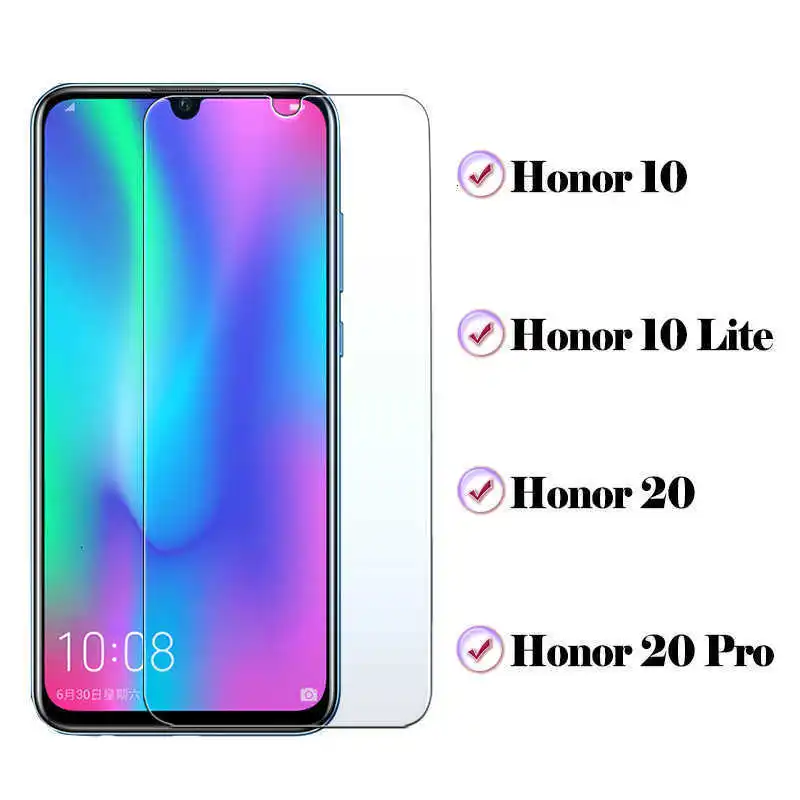 2.5D Закаленное стекло для huawei Honor 20S 20i 20 Pro 10 Lite 10i 9i V9 9X9 H стекло HD защитная пленка для экрана 10 шт