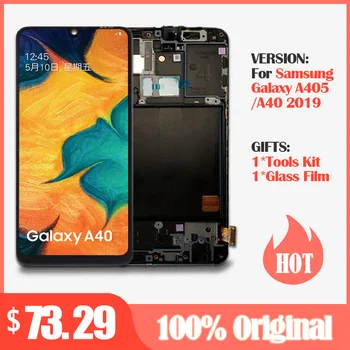 

Original Super AMOLED 5.9'' For Samsung Galaxy 2019 A40 2019 A405 LCD Display +Touch Screen Digitizer Assembly Replacement Parts