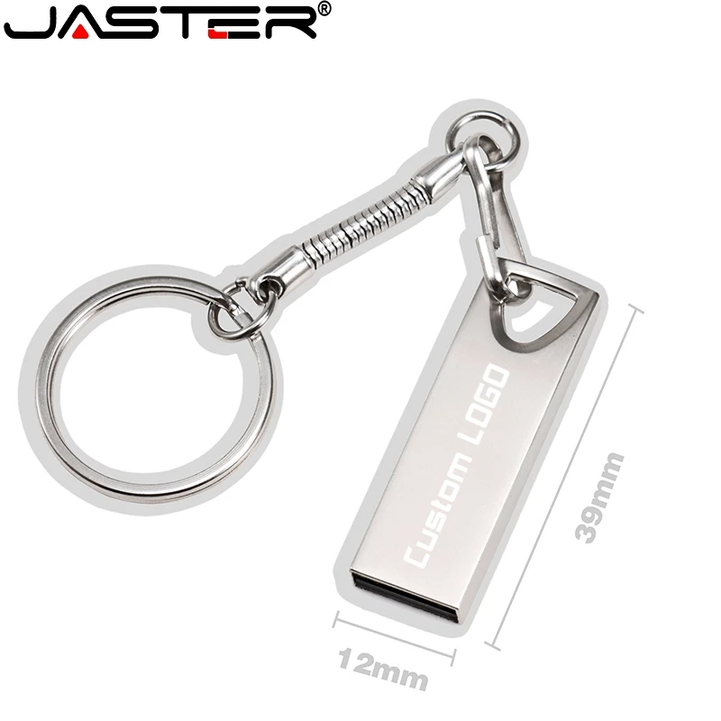 JASTER Metal usb flash drive 4GB 8GB 16GB 32GB 64GB pen pendrive waterproof metal silver u disk stick free delivery|USB