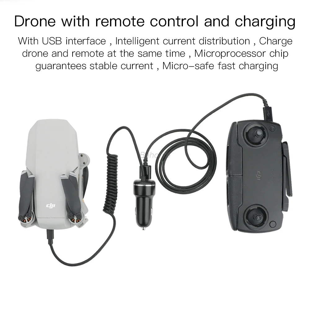 2 в 1 Автомобильное зарядное устройство для DJI Mavic Mini Drone дистанционное управление автомобильное зарядное устройство для DJI Mavic Mini АКСЕССУАРЫ