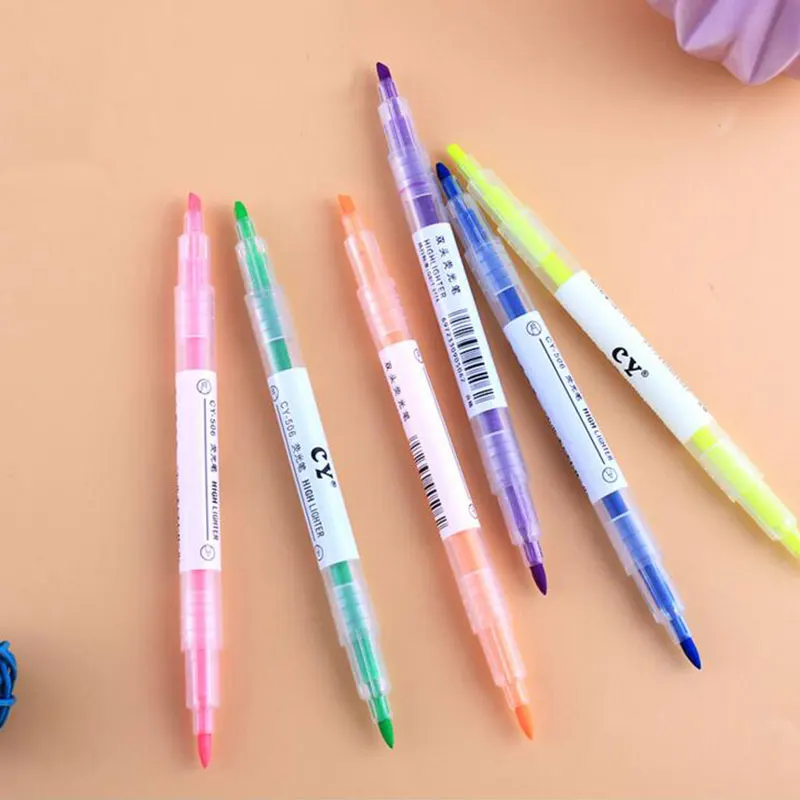 

Double Tip Art Marker Pen Highlighter Kids Adult Coloring Book Bullet Diary Lettering Calligraphy Brush Marker Pen