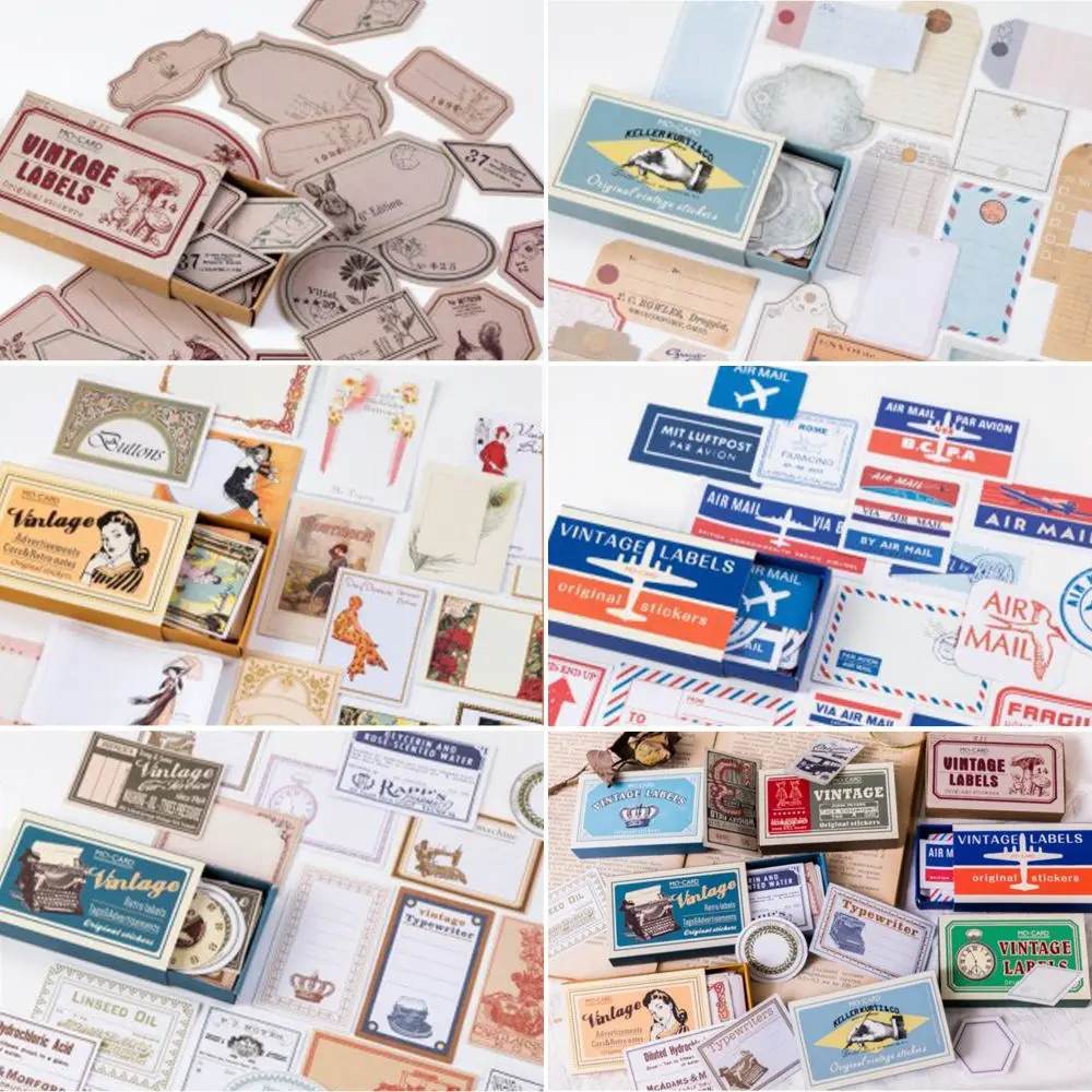 60 шт./корт. Винтажная фотобумага для путешествий с изображением растений Kawaii