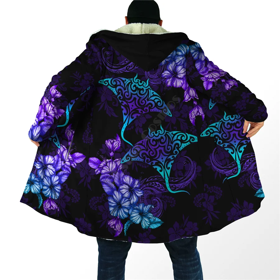 Beautiful Ray Hibiscus Hawaii 3D All Over Printed Hoodie Cloak for Men and Women Winter Fleece Wind Breaker Warm Hood Cloak winter men for women hooded cloak love king rooster 3d all over printed unisex cloak fleece wind breaker warm hood cloak