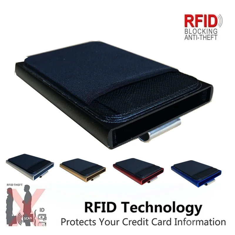 Мужской деловой алюминиевый кошелек с зажимом для денег идентификационной