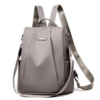 

2020 Hot Women's Backpack Casual Nylon Solid Color School Bag Fashion Detachable Shoulder Strap Shoulder Bag