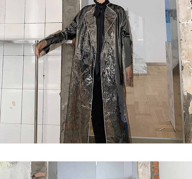 Мужская Уличная одежда, винтажный Модный кардиган, ветровка, куртка, верхняя одежда для мужчин, 2 слоя, повседневный клетчатый длинный плащ