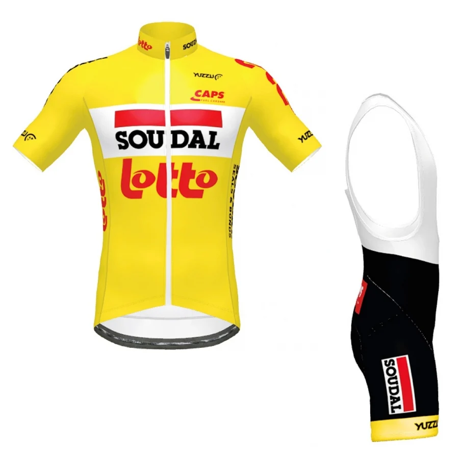 2021 команда lotto soudal желтая Мужская одежда для велоспорта Дышащая MTB 3 кармана