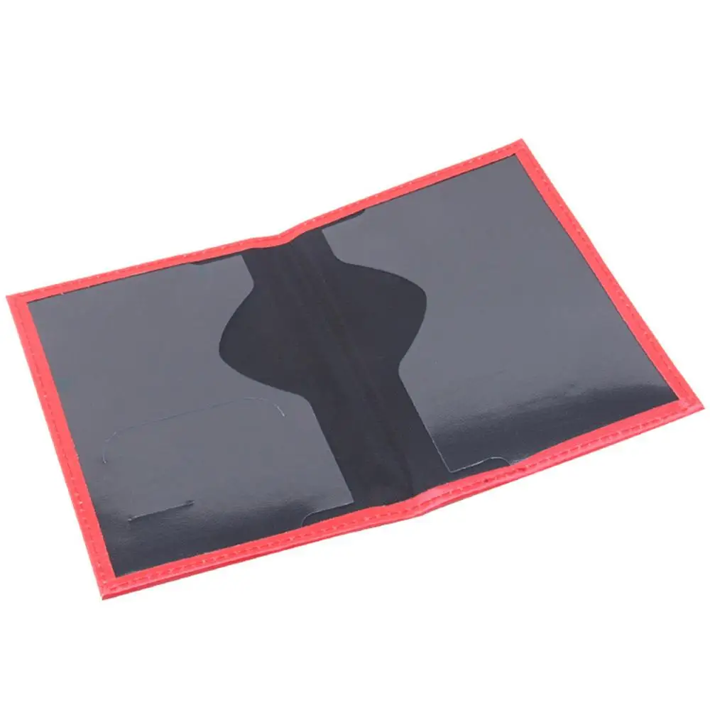 New Solid Color Travel Passport Holder Cover ID Card Ticket Pouch Bag Protector PU Leather Credit Card Red Blue Bags Cover