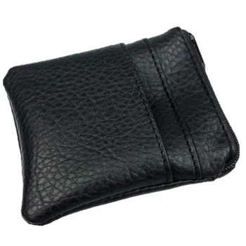 

Holder Men Wallet Storage Synthetic PU Coin Purse Fashion Key Small Large Capacity Zipper Short Solid Soft Casual Card