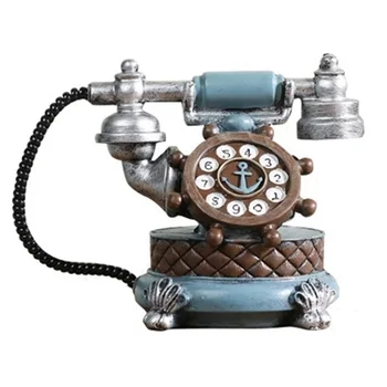 

European Antique Telephone Piggy Bank Resin Art Crafts Retro Money Box Cafe Shop Bar Props Home Decoration Wedding Birthday Gift