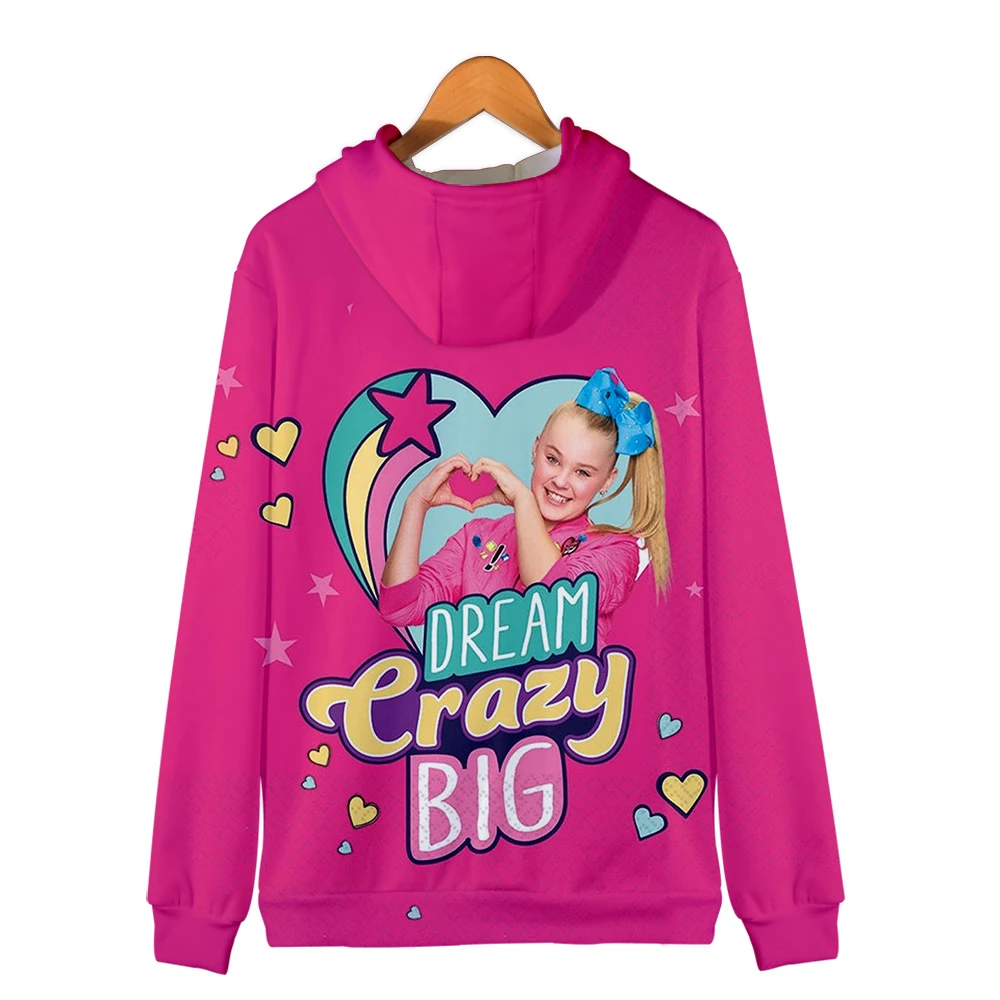 Новинка, толстовка на молнии JOJO SIWA, повседневные толстовки с капюшоном, новая модная крутая осенняя и весенняя Толстовка Highstreet