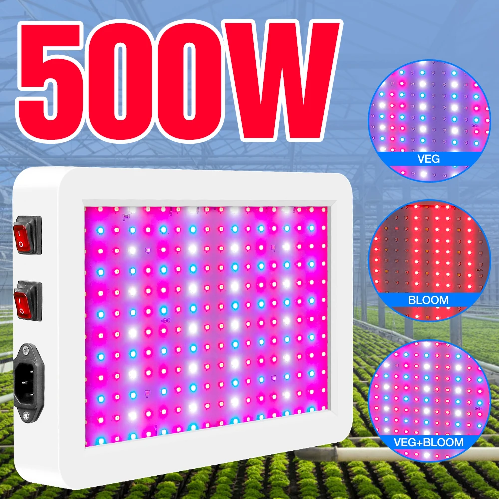 SPSCL LED Full Spectrum Plant Growth Lamp 300W 500W LED Grow Light Waterproof LED Greenhouse Light Flowers Seedling Phyto Lamp