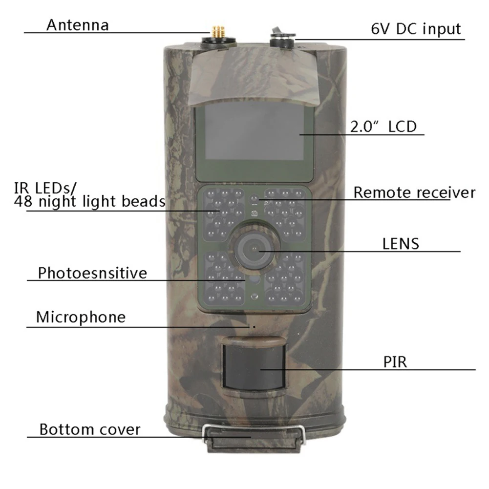 HC-700M 2G GSM Trail камера инфракрасная камера ночного видения охотничья камера 16MP 1080P игровая камера дикой природы с PIR датчиком