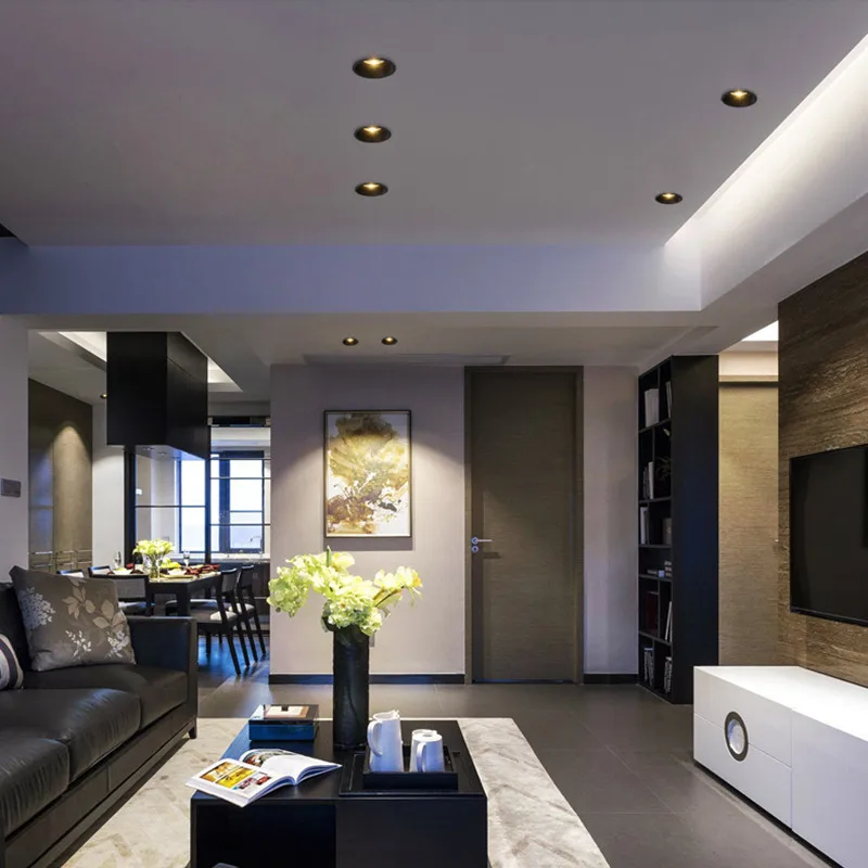 2026 새로운 스타일 디밍이 가능한 COB LED 다운라이트 7W 10W LED 천장 조명 스포트라이트 AC85265V 배경 램프 실내 조명