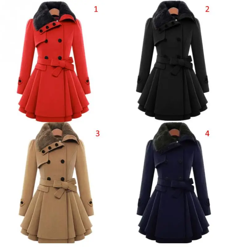 

Long Sleeve Lapel Collar Thicken Medium Length Coat S -Xxxl Fast Shipping 2021 Autumn and Winter New Fashion