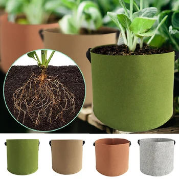 

High Quantity Plant Grow Bags Pot 10 Gallon Home Garden Tools Tree Strawberry Fabric Vegetable Jardin Growing Pots Gardening