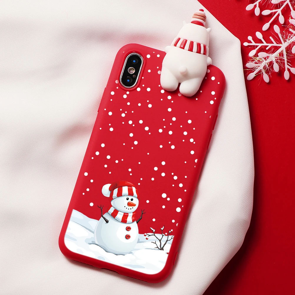 Чехол с рождественским оленем для iphone XR 11 Pro XS Max X 5 5S, силиконовый матовый чехол для iphone 7 8 6 S 6 S Plus 7 Plus, чехол с медведем - Цвет: Kbho-sdxrsg