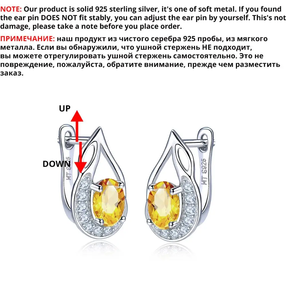 Hutang цитриновые серьги, натуральный драгоценный камень, твердый 925 пробы, серебро, изящные модные ювелирные изделия из камня для женщин на день рождения, лучший подарок, Новинка