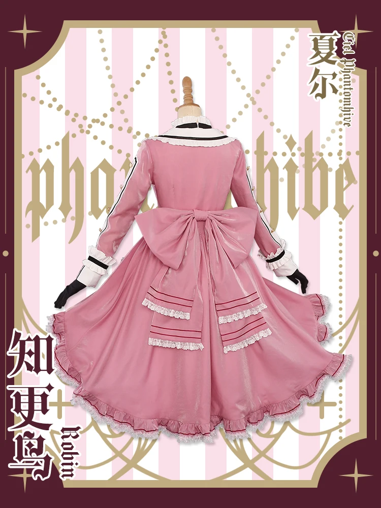 Kuroshitsuji Ciel Phantomhive Повседневное платье лолиты Косплей Костюм Хэллоуин Униформа платье+ бабочка+ галстук+ шляпа+ перчатки+ топ+ брюки s m l