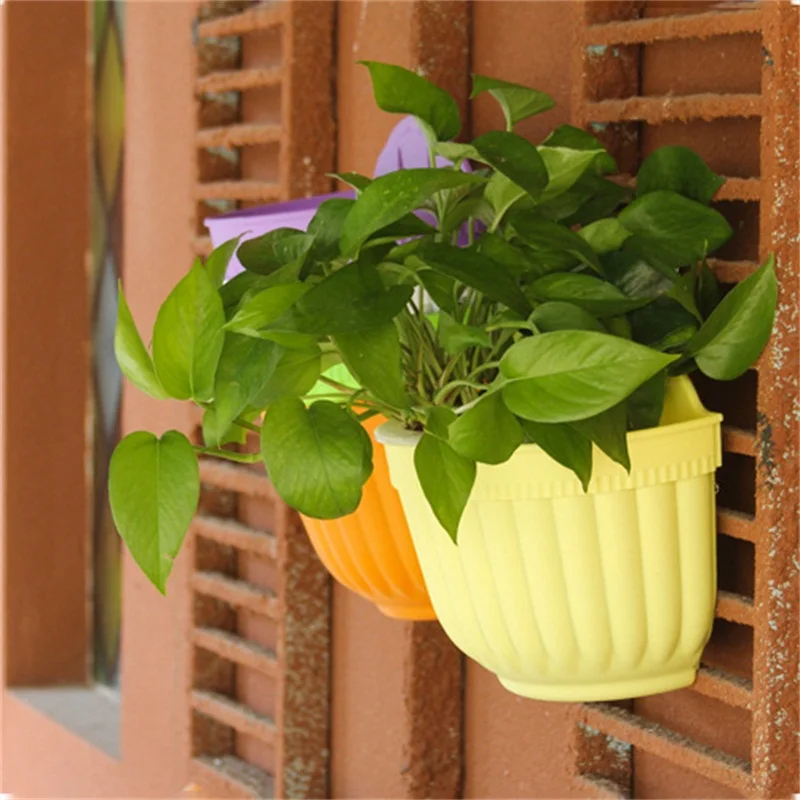 Macetas colgantes para jardín, de pared, maceta colgante, maceta de flores de plástico - AliExpress Hogar y jardín