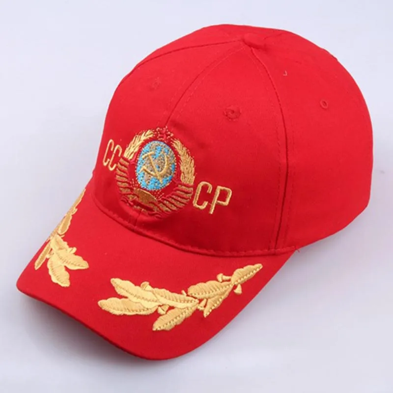 Лидер продаж CCCP СССР Россия Стиль бейсбольная Кепка унисекс черный, красный бейсболка из хлопка и вышитой буквой «Советский шляпа Прямая
