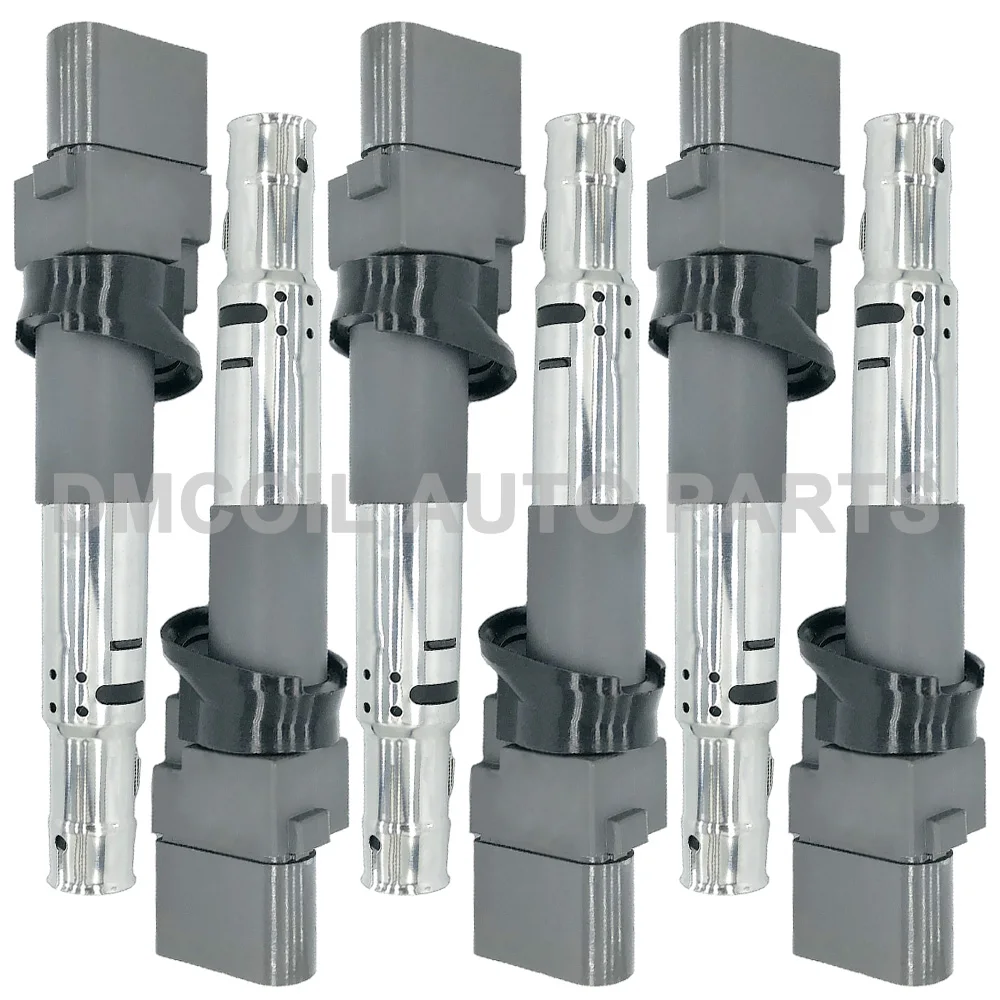 

6 PCS IGNITION COIL FOR PORSCHE CAYENNE AUDI Q7 TT VW TOUAREG TRANSPORTER V SKODA 3.2L 3.6L (02-) 022905100T 022905100S