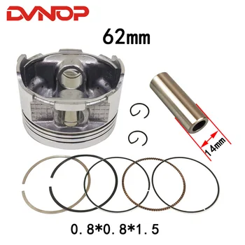 

Motorcycle 62 mm Piston Pin 14 mm Ring 0.8*0.*1.5mm Set Kit Assembly For CG150 CBH150 CG CGH150 150cc Spare Parts
