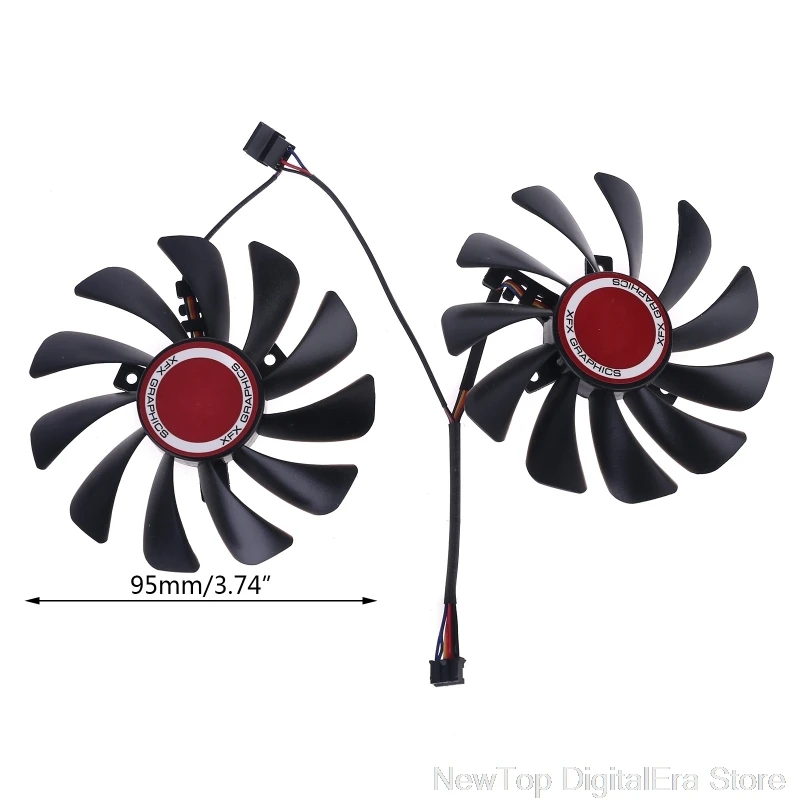 2pcs 95mm FDC10U12S9-C CF1010U12S Cooler Fan for XFX Radeon RX580 RX590 Graphics Card Cooling Fan O15 20