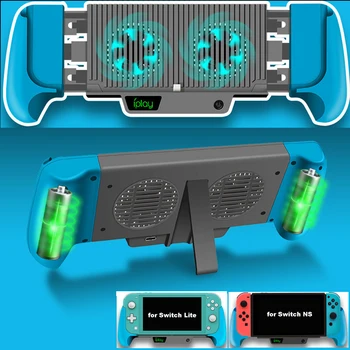 

Charging and Cooling Hand Grip for Switch Lite and Switch NS Built In Battery Cooler Fan Charger Holder